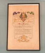 Oorkonde Prinses Christina 1947  Regiment Grenadiers/Jagers, Ophalen of Verzenden, Landmacht, Nederland, Embleem of Badge