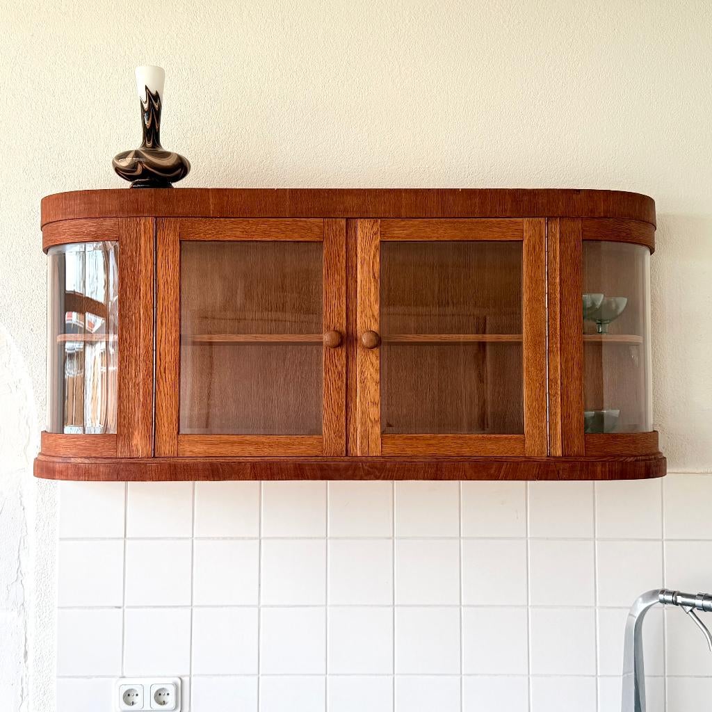 Sierlijke hangvitrine “Adele” in art deco stijl, Huis en Inrichting, Kasten | Vitrinekasten, D, Met deur(en), 100 tot 150 cm, Art deco