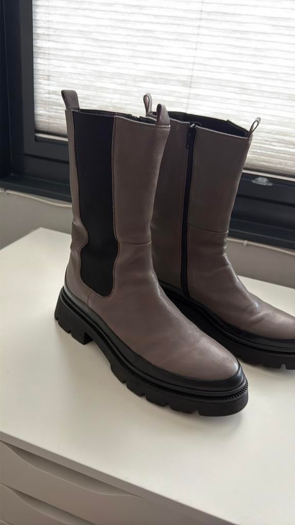 Gabor laarsen zwart/taupe maat 43, Kleding | Dames, Schoenen, Hoge laarzen, Overige kleuren, Ophalen of Verzenden, Gedragen