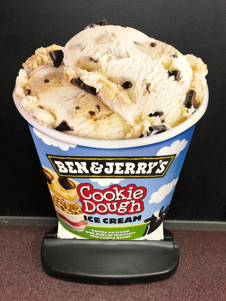 Ben & Jerry’s Reclamebord, Ophalen of Verzenden, Gebruikt, Reclamebord