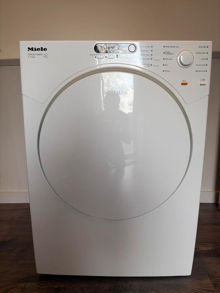 Miele SoftCare System T7734 Luchtafvoerdroger, Witgoed en Apparatuur, Wasdrogers, Gebruikt, Luchtafvoer, Voorlader, 6 tot 8 kg