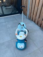 Smoby Loopauto met Duwstang - Blauw, Ophalen of Verzenden, Gebruikt, Loopvoertuig