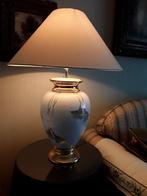 2 Grote porseleinen tafel lampen H 80cm  breedte  cap 60 cm, Ophalen of Verzenden, Zo goed als nieuw, 75 cm of meer