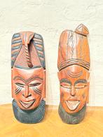 Houten maskers, Huis en Inrichting, Woonaccessoires | Wanddecoraties, Ophalen