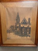 Cornelis Brandenburg – ets Oude kerk Amsterdam in de sneeuw, Ophalen