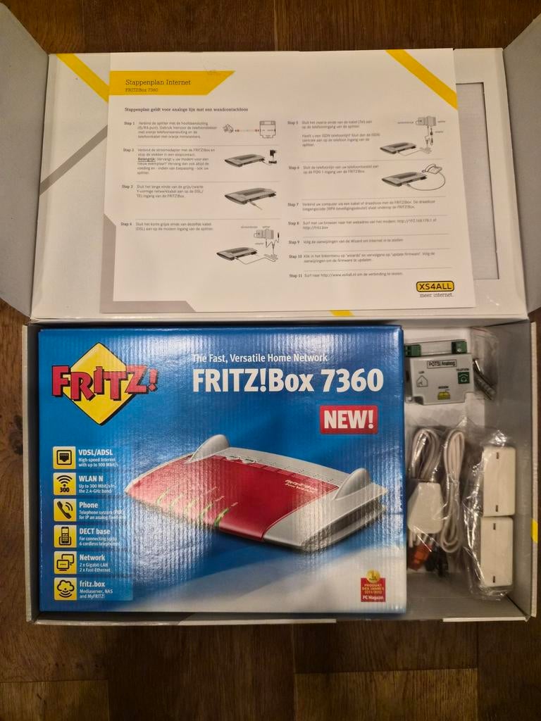 FRITZ!Box 7360 Router met modem alle kabels - Nieuw in doos, Ophalen of Verzenden, Nieuw, Router met modem, FRITZ!Box