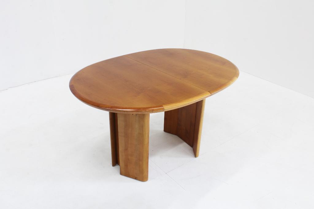 Vintage Deense grote ovalen uitschuifbare eettafel tafel, 100 tot 150 cm, 200 cm of meer, Ophalen of Verzenden, Zo goed als nieuw