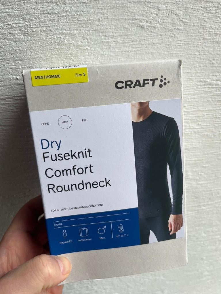 Craft Dry Fuseknit Comfort Roundneck m. S, Fietsen en Brommers, Fietsaccessoires | Fietskleding, S, Heren, Ophalen of Verzenden