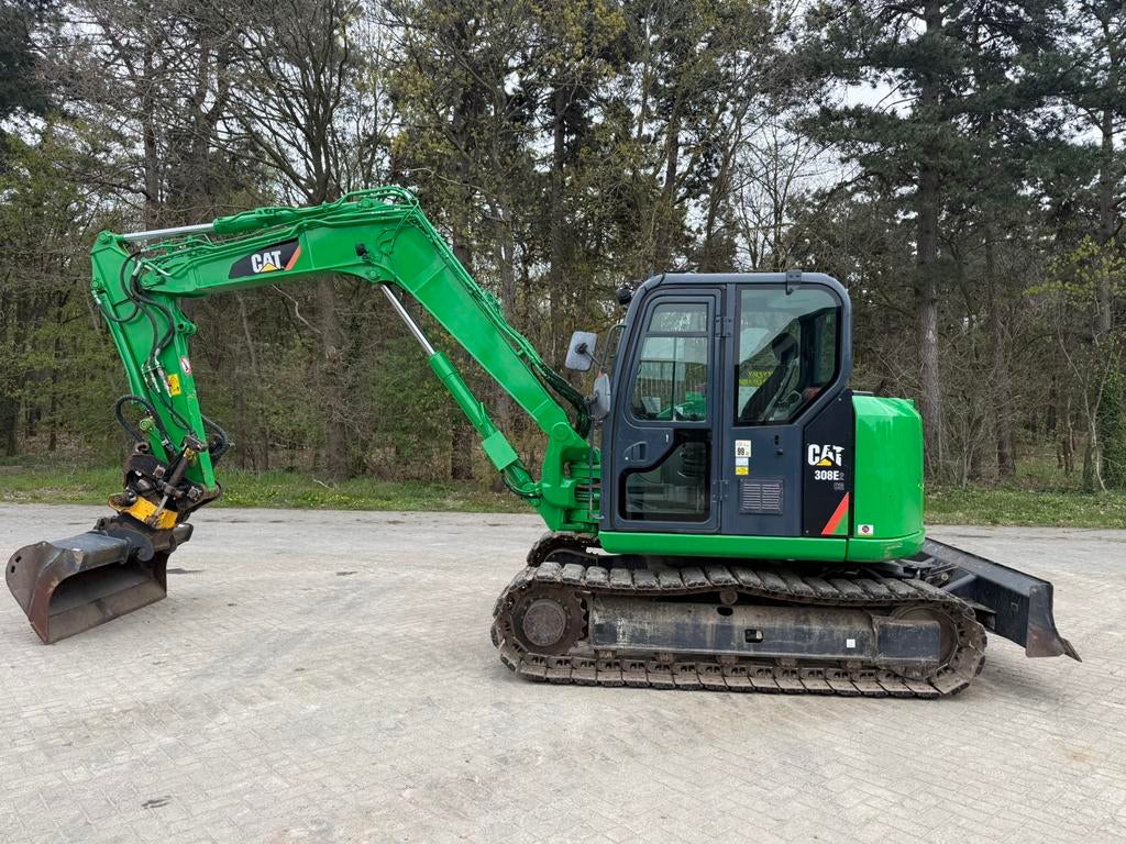 CAT 308E2CR 2017 Engcon CW10, Zakelijke goederen, Machines en Bouw | Kranen en Graafmachines, Ophalen, Graafmachine