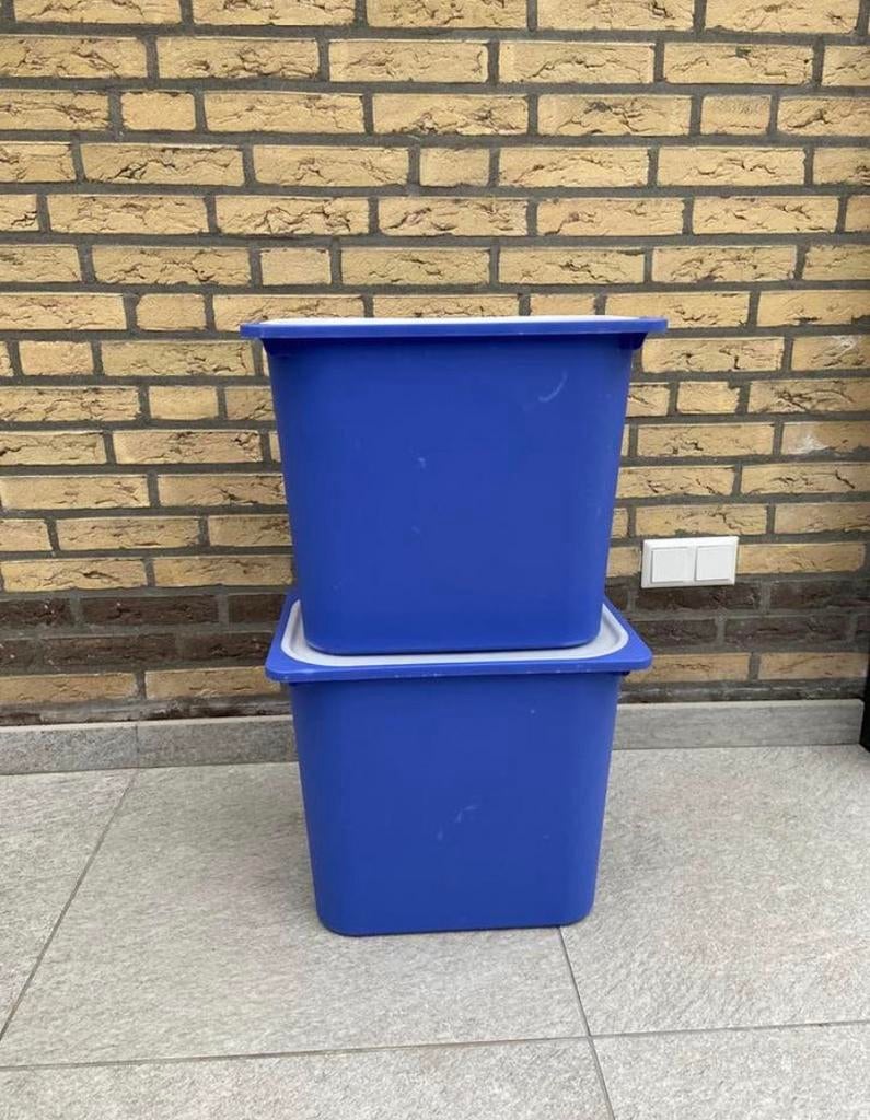 IKEA Bakken met deksel (2 stuks) voor Tropfast bak, Ophalen, Gebruikt, Opvouwbaar, Minder dan 50 cm