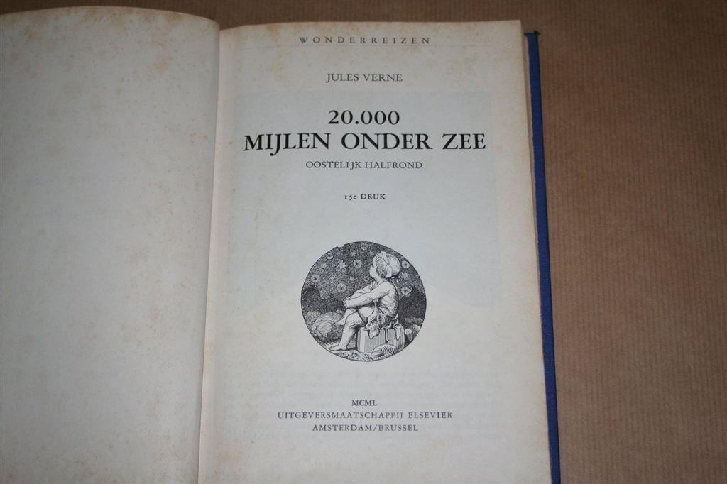 20.000 mijlen onder zee. Jules Verne Wonderreizen. 1950., Boeken, Ophalen of Verzenden, Gelezen