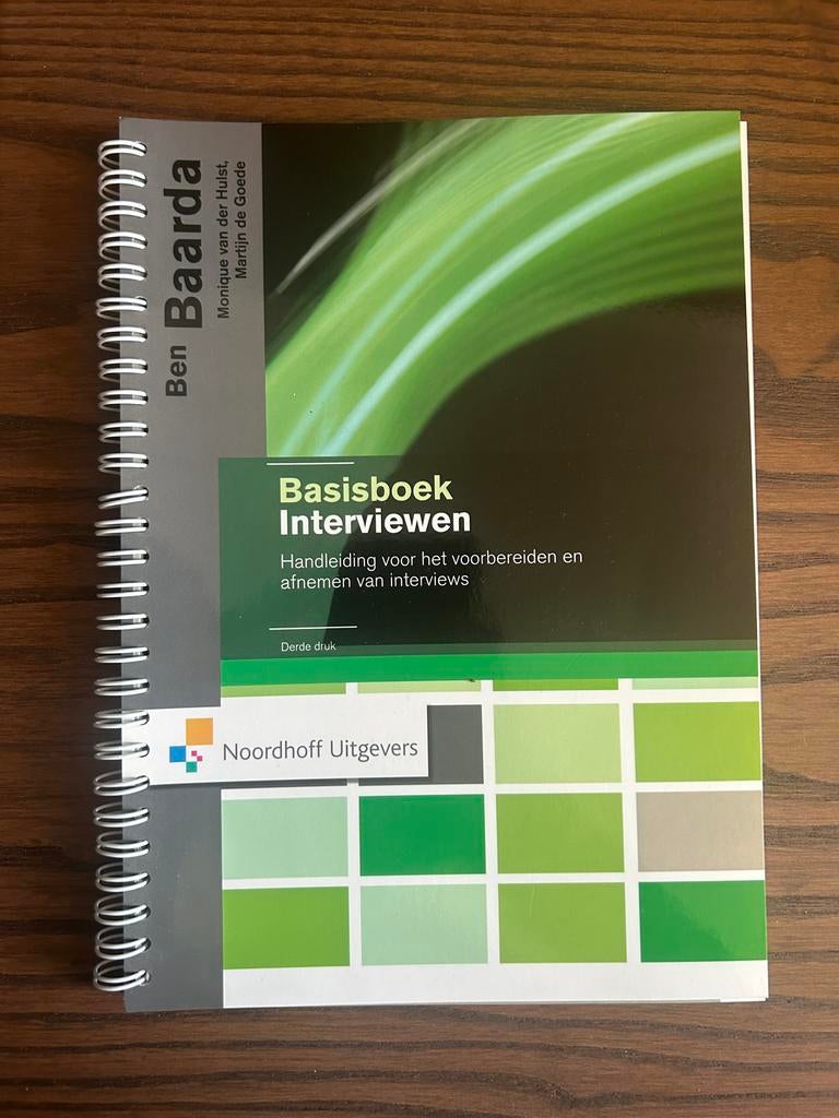 Monique van der Hulst - Basisboek interviewen, Sociale wetenschap, Ophalen of Verzenden, Zo goed als nieuw, Monique van der Hulst; Ben Baarda; Martijn de Goede