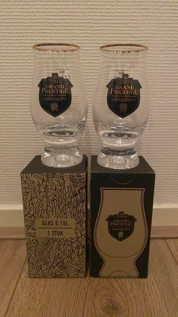Hertog jan grand prestige vatgerijpt glazen 2stks, Verzamelen, Biermerken, Ophalen of Verzenden, Nieuw, Glas of Glazen, Hertog Jan