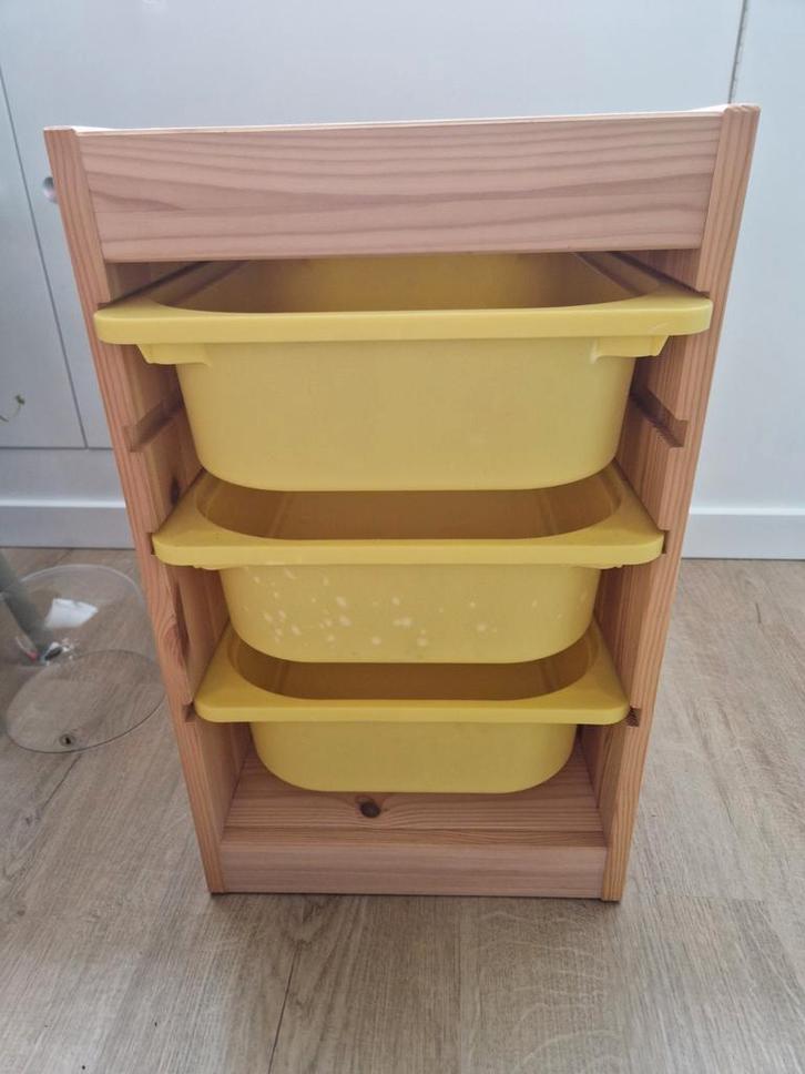 Ikea houten kastje met gele lades, Huis en Inrichting, Kasten | Overige, Gebruikt, Ophalen