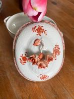 Herend porseleinen pot met deksel – rozen detail, Antiek en Kunst, Ophalen