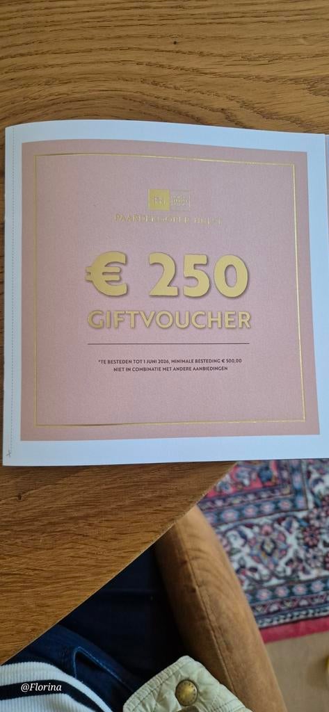 Giftvoucher, waardebon Paardekooper-Hulst, Tickets en Kaartjes, Kortingen en Cadeaubonnen