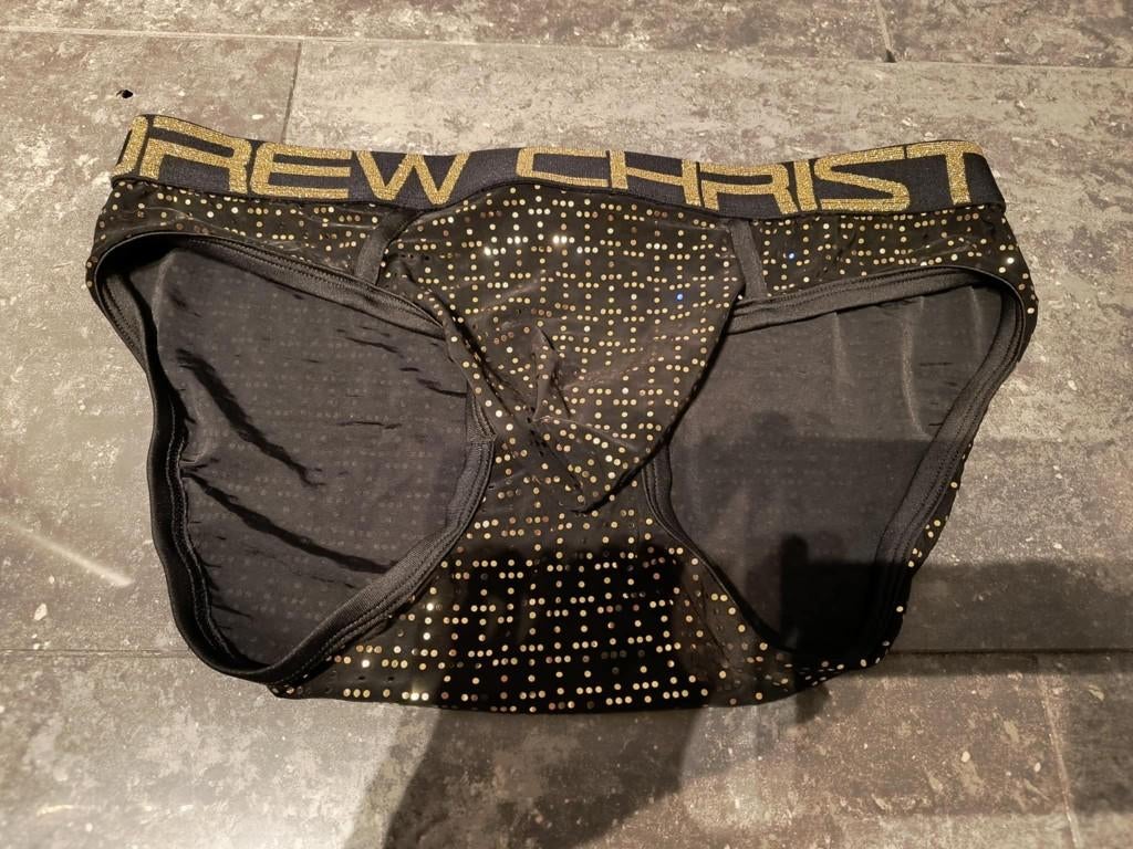 Andrew Christian Zwarte Heren Slip Ondergoed Gouden, Verzenden, Zwart, Andrew Christian, Slip