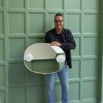 Ovala vintage spiegel met verlichting, Minder dan 50 cm, Ophalen of Verzenden, Zo goed als nieuw, Minder dan 100 cm