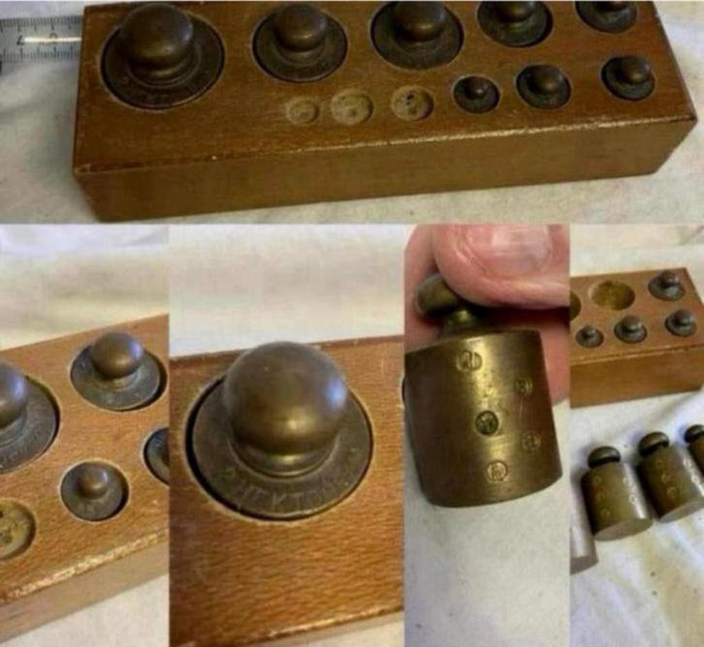 Gewichtjes tot 2 hektogram ontbreken 3 mini gewichtjes, Antiek en Kunst, Ophalen of Verzenden