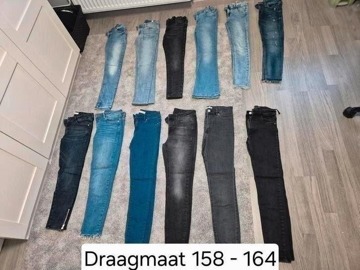 Pakket meisjes jeans draagmaat 158 - 164, Kinderen en Baby's, Kinderkleding | Maat 158, Broek, Meisje, Only, Ophalen of Verzenden