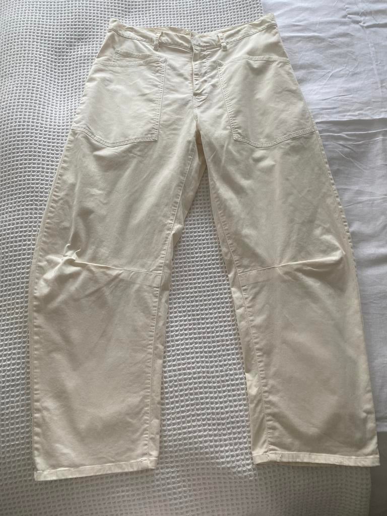 Nili Lotan shon broek ecru maat 6 (38/40) via Pauw, Kleding | Dames, Broeken en Pantalons, Zo goed als nieuw, Lang, Ophalen, Maat 38/40 (M)