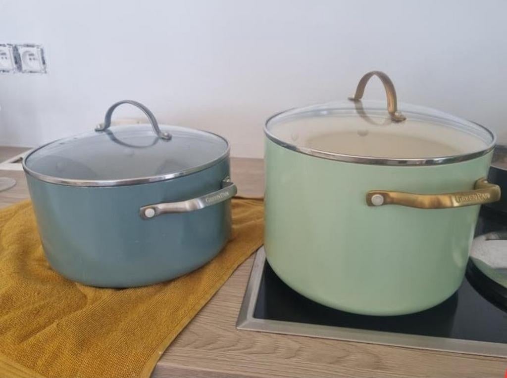 Greenpan pannen 2x groot, Overige materialen, Pannenset, Ophalen of Verzenden, Zo goed als nieuw