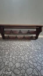 Vintage houten wandkapstok met sierlijke haken b: 85L: 27.5, Huis en Inrichting, Wandkapstok, Ophalen of Verzenden, Zo goed als nieuw