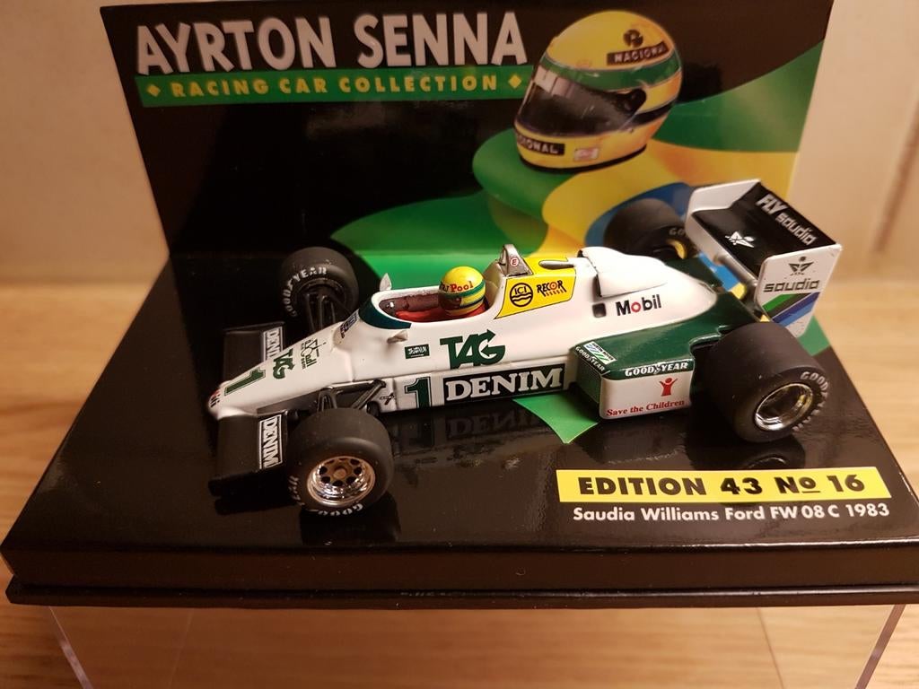 F1 Williams ford fw08c ayrton senna 1983, Hobby en Vrije tijd, Modelauto's | 1:43, Ophalen of Verzenden, Zo goed als nieuw, Auto