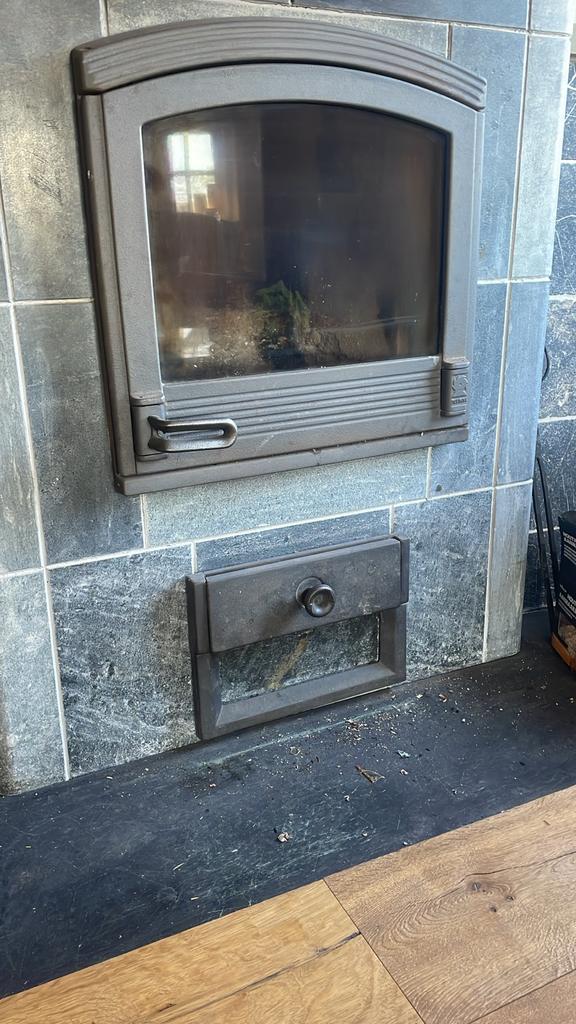 Tulikivi speksteenkachel, Huis en Inrichting, Kachels, Gebruikt, Vrijstaand, Houtkachel, Hout, Ophalen