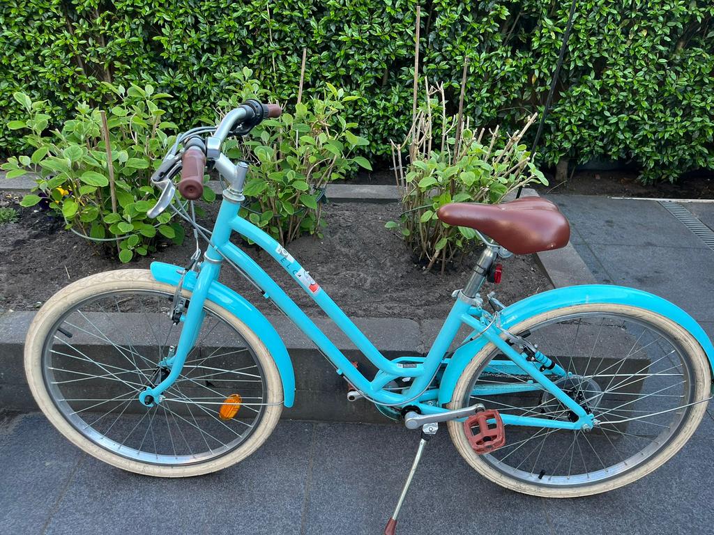 Meisjes fiets B-Twin 24 inch, Fietsen en Brommers, Fietsen | Meisjes, Ophalen, 24 inch, Velgrem, Versnellingen