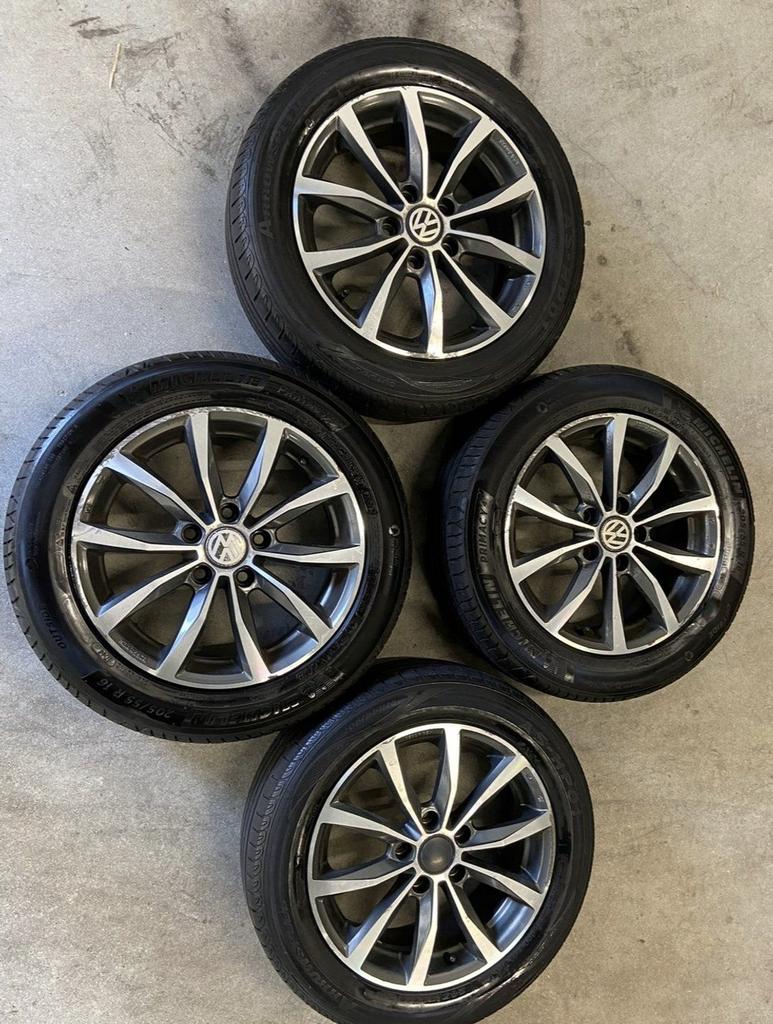 golf 7 set 205/55R16 michelin, Auto-onderdelen, Banden en Velgen, Gebruikt, -, -, Banden en Velgen