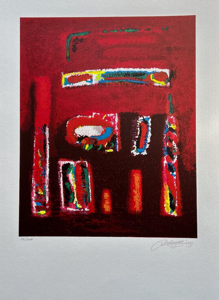 Zeefdruk Jan Radersma - Merah, Verzenden