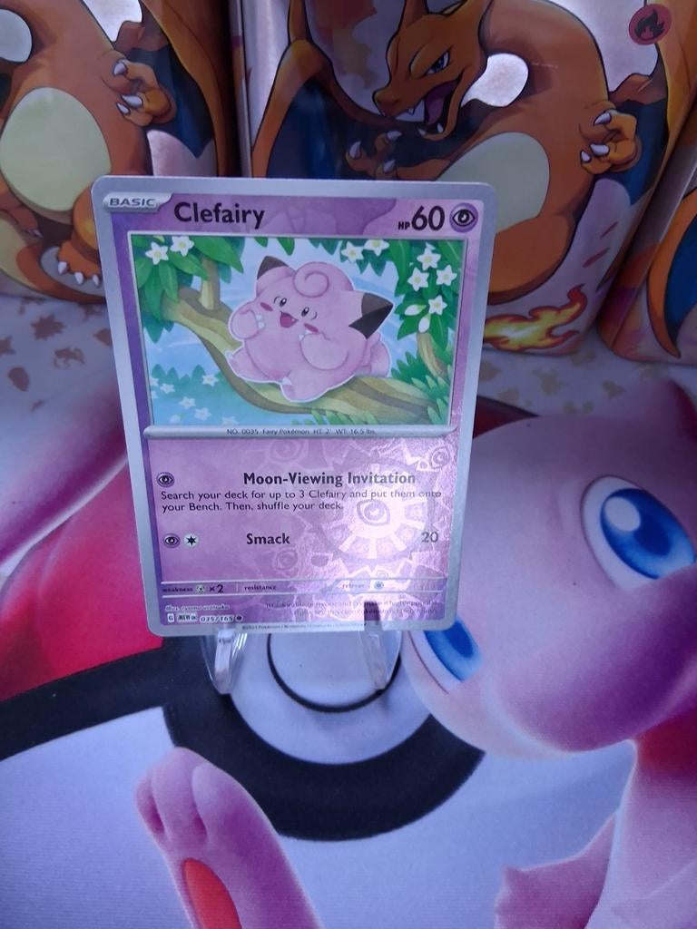 Pokémon Clefairy reverse holo mew151 kaart, Hobby en Vrije tijd, Verzamelkaartspellen | Pokémon, Ophalen of Verzenden, Foil