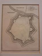 Antieke Gravure Steenwijk - Vestingkaart, Ophalen of Verzenden, Zo goed als nieuw, Overige onderwerpen, Onbekend