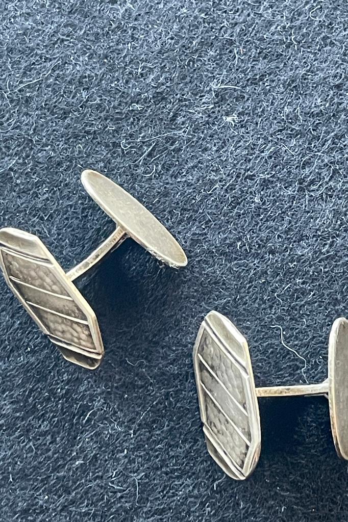 oude zilveren manchetknopen, Ophalen of Verzenden, Gebruikt, Zilver