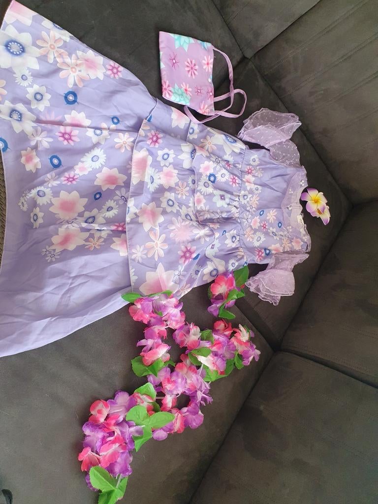 Encanto Kostuum - Mirabel and Isabela (maat 120), Kinderen en Baby's, Carnavalskleding en Verkleedspullen, Ophalen, Gebruikt, 122 t/m 128