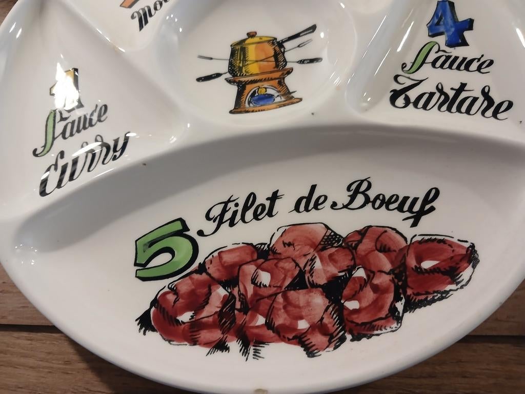 Vintage BBQ borden jaren 70., Huis en Inrichting, Keuken | Servies, Ophalen, Gebruikt, Overige stijlen, Overige typen