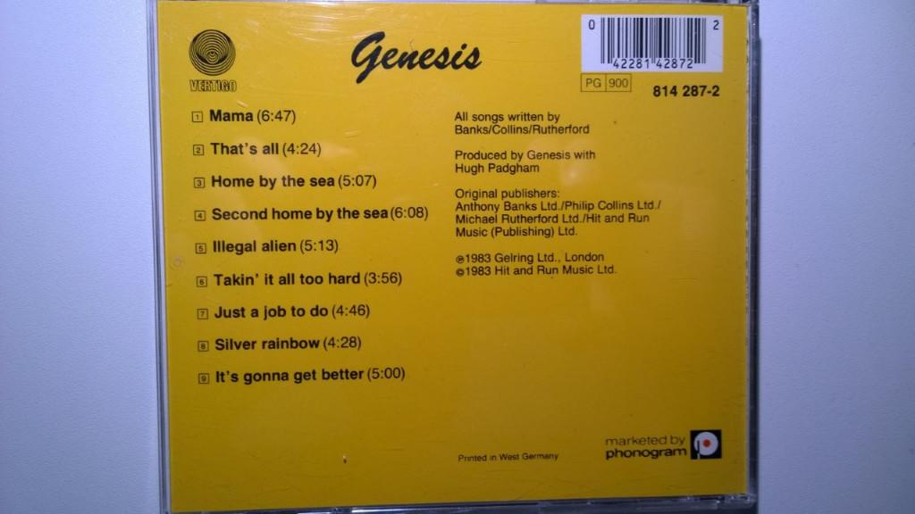 Genesis - Genesis, Cd's en Dvd's, Ophalen of Verzenden, Zo goed als nieuw, Poprock
