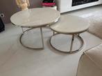 Set van 2 mooie salontafels, 50 tot 100 cm, Rond, Ophalen of Verzenden, Zo goed als nieuw