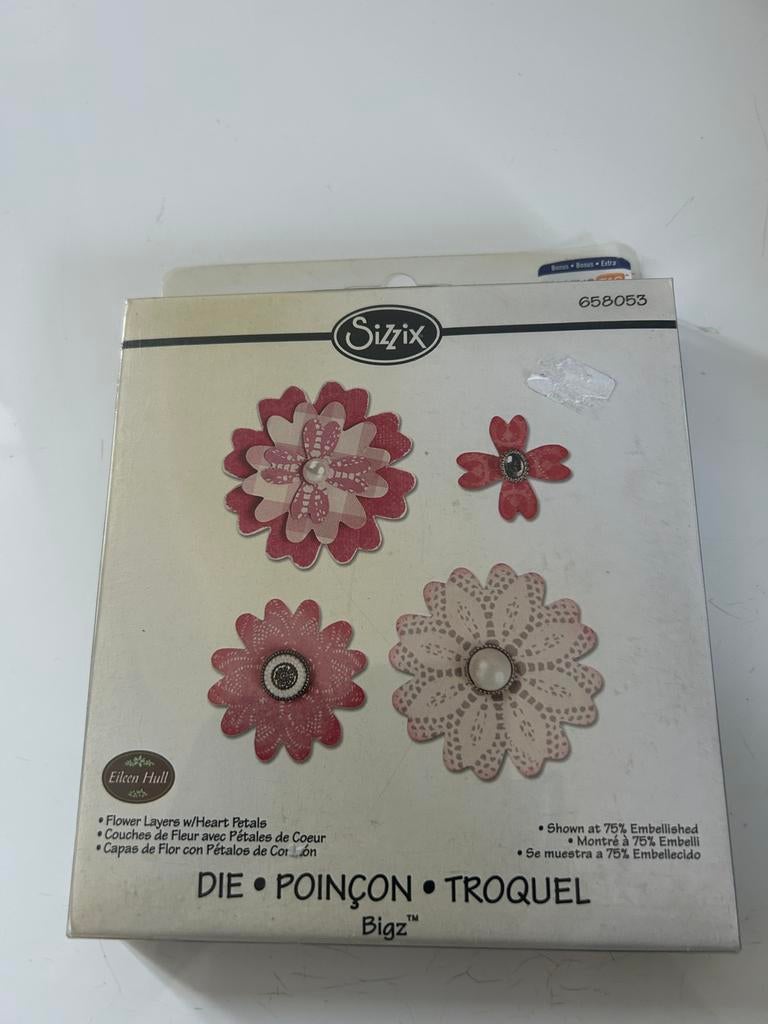 Sizzix Bigz Stansmallen: Bloemen, Kerstboom & Album, Ophalen of Verzenden, Gebruikt, Overige thema's, Pons of Mal