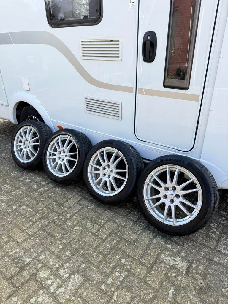 Alutec monstr 17 inch 5x100 sport velgen continental banden, Auto-onderdelen, Banden en Velgen, Ophalen, Gebruikt, Velg(en), VL Custom Scooters