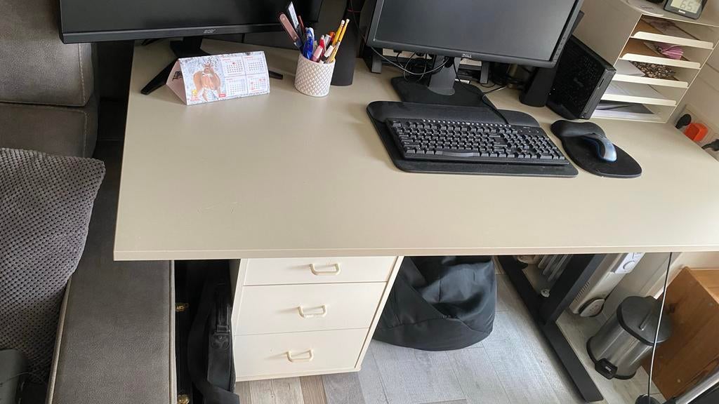 IKEA Trotten zit/sta bureau 160x80 izgst, Ophalen, Zit-sta bureau, Groen, Gebruikt