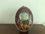 Lijst kader ovaal decor Scherpenheuvel bloemen bol glas, Ophalen of Verzenden