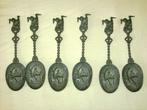 6 decoratie stukken loden lepels, Antiek en Kunst, Ophalen of Verzenden