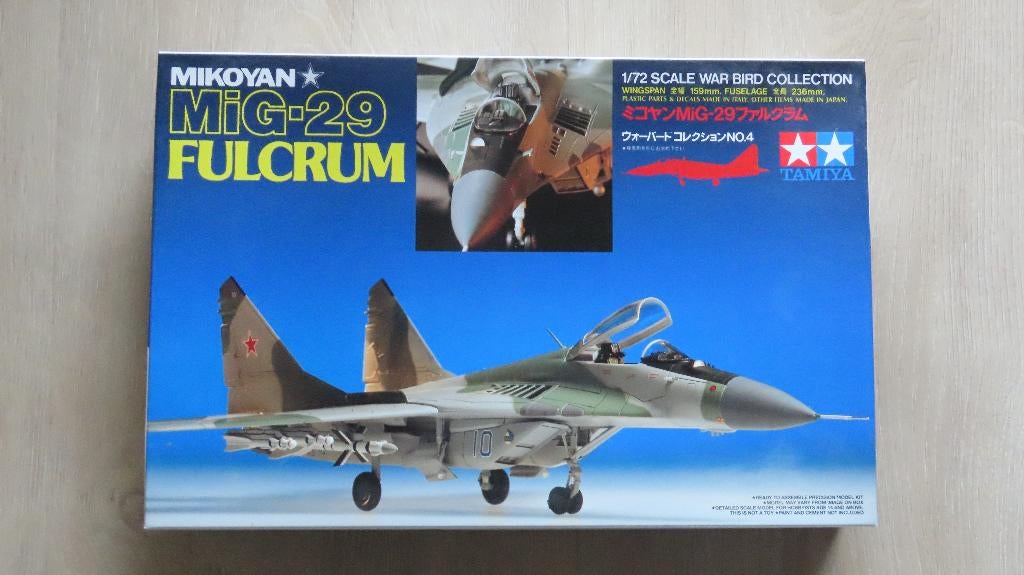 Mig 29 Fulcrum Tamiya 1/72, Overige merken, 1:72 tot 1:144, Gebruikt, Ophalen of Verzenden