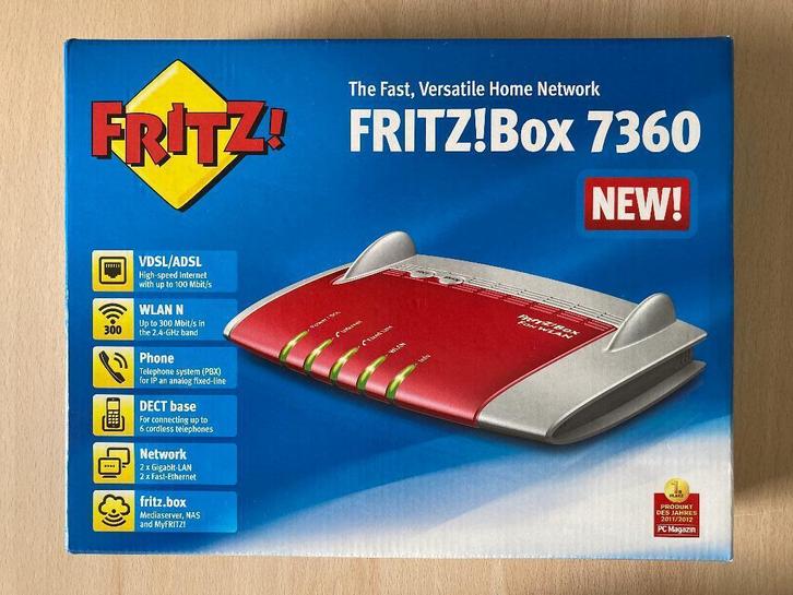 FRITZ!Box 7360 (International), Computers en Software, Routers en Modems, Nieuw, Router met modem, Ophalen of Verzenden