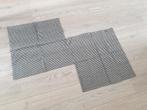 2 nieuwe zwart/wit geblokte servetten 48x47 cm, Ophalen of Verzenden, Nieuw, Wit