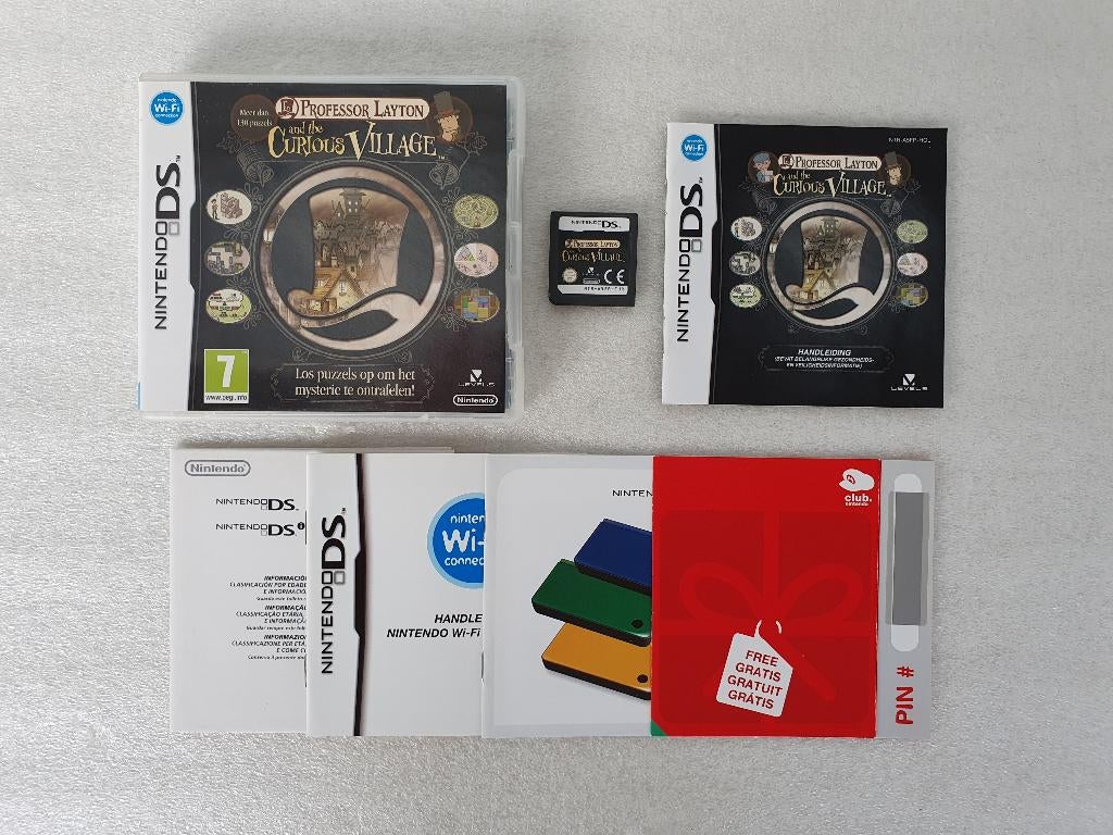 Nintendo DS: Professor Layton and the Curious Village, Spelcomputers en Games, Games | Nintendo DS, Puzzel en Educatief, Gebruikt