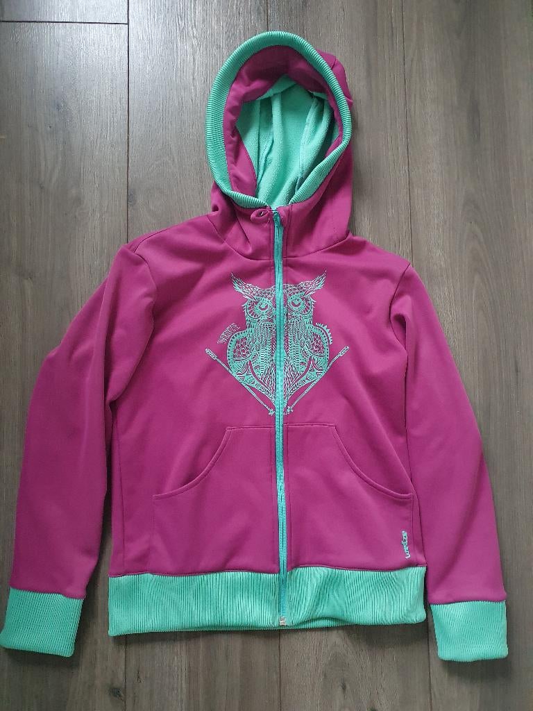 Wed'ze vest met uil voor 10 - 12 jaar, Kinderen en Baby's, Kinderkleding | Maat 140, Gebruikt, Meisje, Trui of Vest, Ophalen of Verzenden