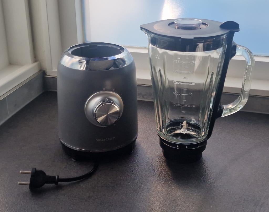 Silvercrest blender antraciet, Witgoed en Apparatuur, Blenders, Ophalen of Verzenden, Gebruikt, Blender